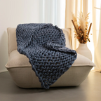 Vektteppe i bambus - Deep Sea Blue